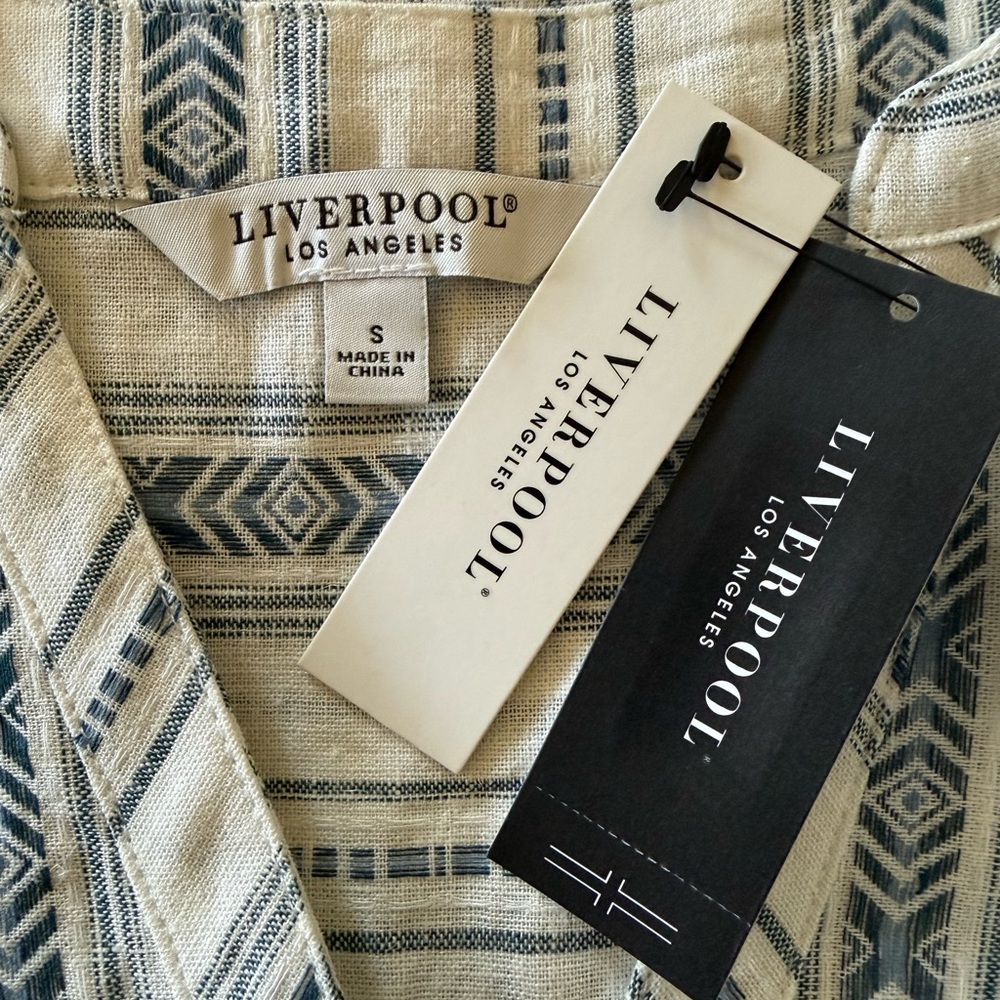 Liverpool‎ Los Angeles Women's Linen Blend Oversized Sleeveless Top, Size S, NWT - Picture 8 of 9